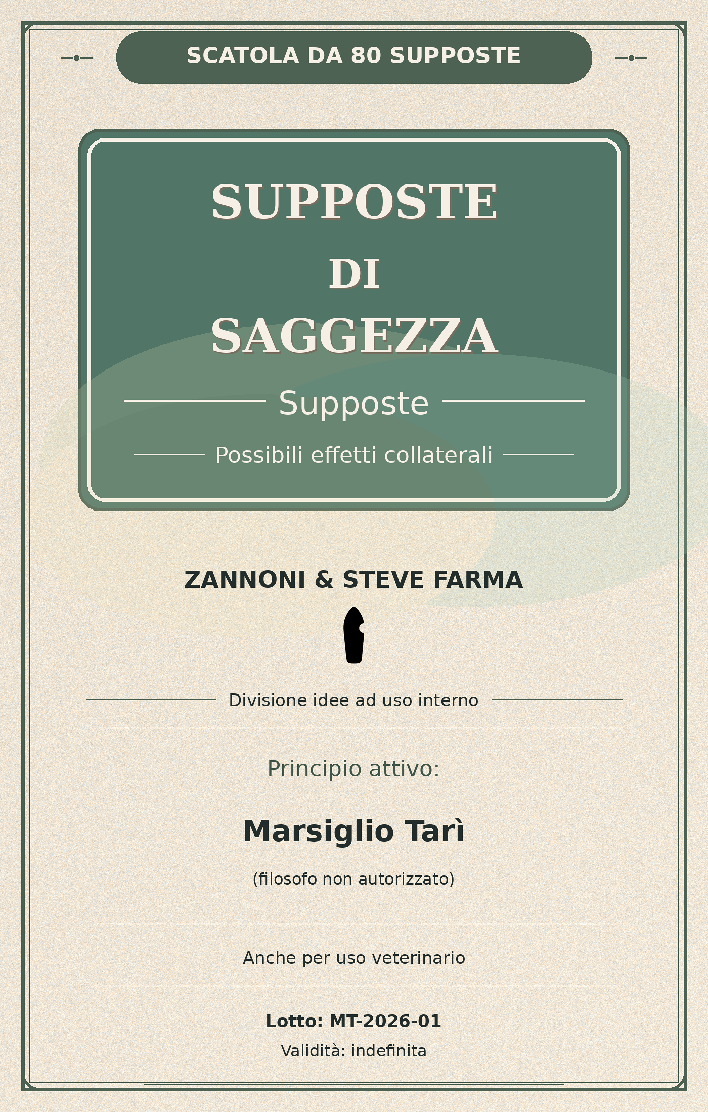 Copertina del libro Supposte di Saggezza